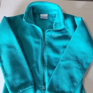 Girls Med 10/12 Columbia Teal Fleece Jacket